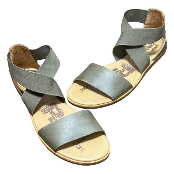 Sorel Ella army green criss cross comfort sandals size 9.5 - Picture 1 of 6